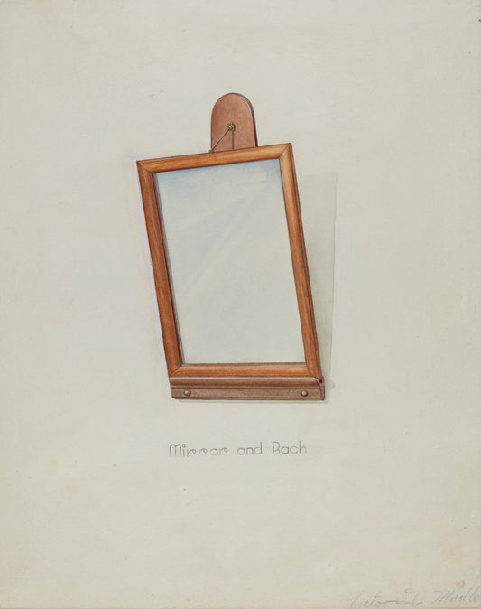 Shaker Looking Glass and Rack by Victor F. Muollo (American, active c. 1935), 16X12"(A3)Poster Print