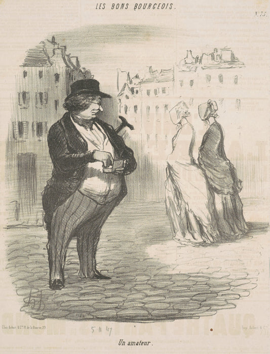 Un amateur by Honoré Daumier (French, 1808 - 1879), 16X12"(A3)Poster Print