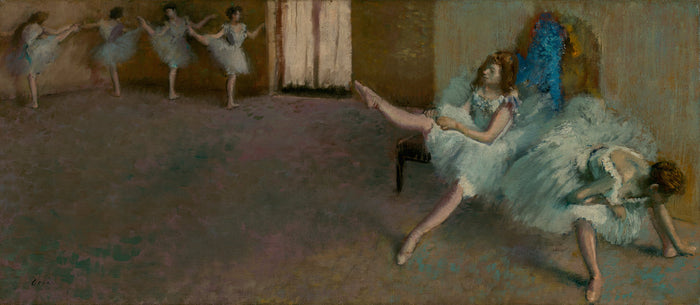 Before the Ballet by Edgar Degas (French, 1834 - 1917), 16X12