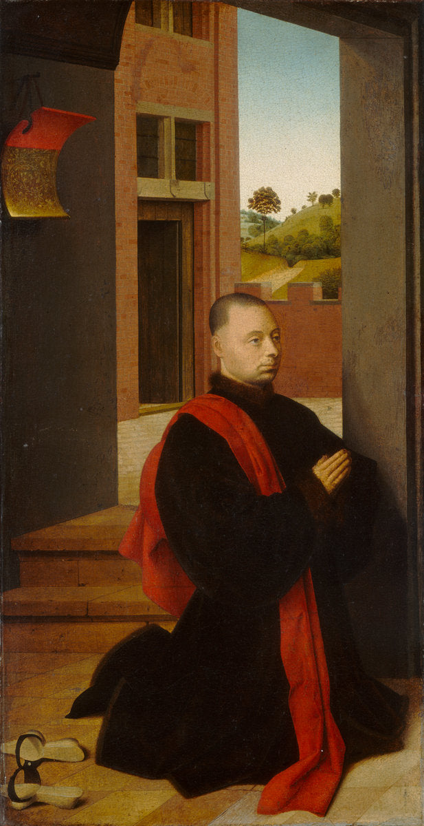 Portrait of a Male Donor by Petrus Christus (Netherlandish, active 1444 - 1475/1476), 16X12"(A3)Poster Print