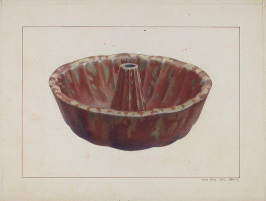 Turk's Head Baking Dish by John B. Moll (American, active c. 1935), 16X12"(A3)Poster Print
