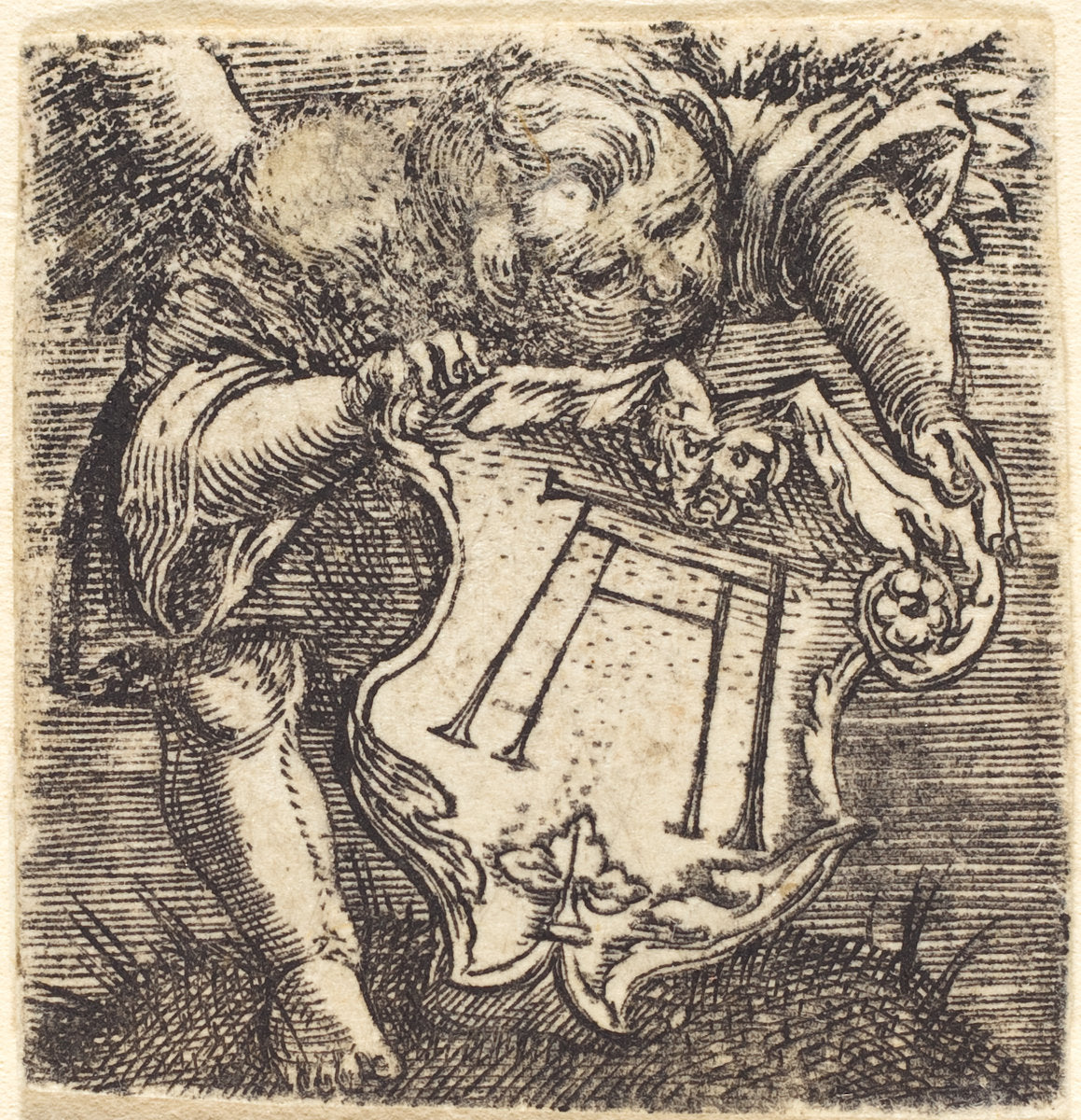 Genii with Altdorfer's Schram by Albrecht Altdorfer (German, 1480 or before - 1538), 16X12"(A3)Poster Print
