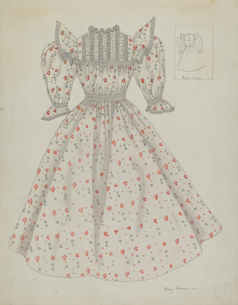 Doll Dress by Mary E. Humes (American, active c. 1935), 16X12"(A3)Poster Print