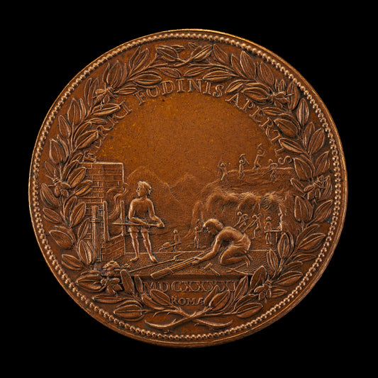 Mining Works on Monte Leone [reverse] by Gasparo Morone Mola (Milanese (?), active 1627 - 1669), 16X12"(A3)Poster Print