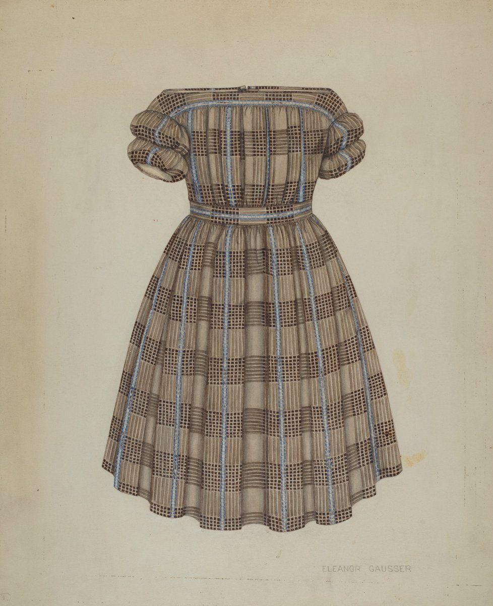 Child's Dress by Eleanor Gausser (American, active c. 1935), 16X12"(A3)Poster Print