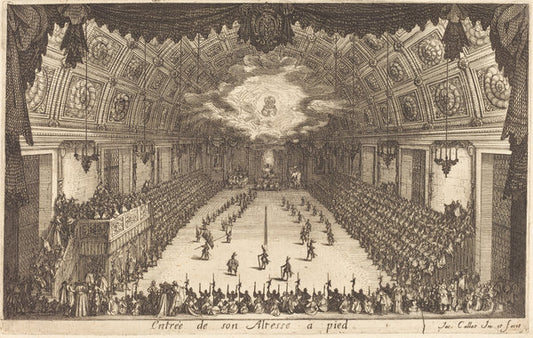 Entry of His Highness on Foot by Jacques Callot (French, 1592 - 1635), 16X12"(A3)Poster Print