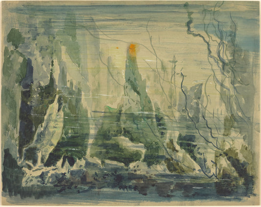 Underwater Scene by Robert Caney (British, 1847 - 1911), 16X12"(A3)Poster Print