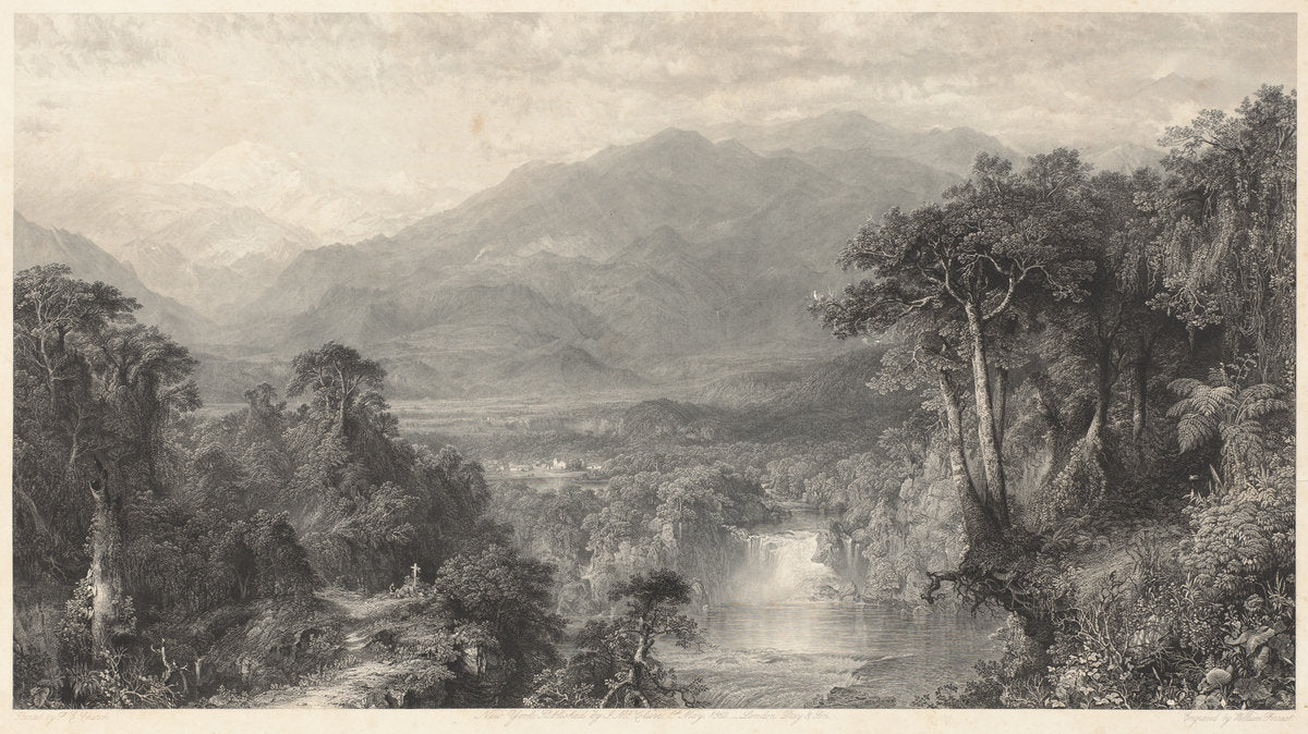 The Heart of the Andes by William Forrest after Frederic Edwin Church (Scottish, 1805 - 1889), 16X12"(A3)Poster Print