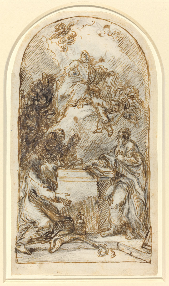 The Apotheosis of Saint Mark [recto and verso] by Pietro Roselli (Venetian, c. 1700 - 1771 or after), 16X12"(A3)Poster Print