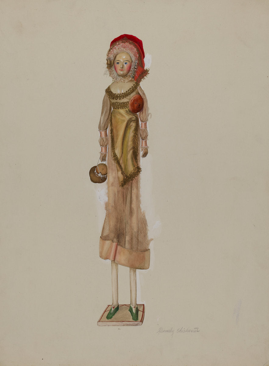 Dairy Maid Doll by Beverly Chichester (American, active c. 1935), 16X12"(A3)Poster Print