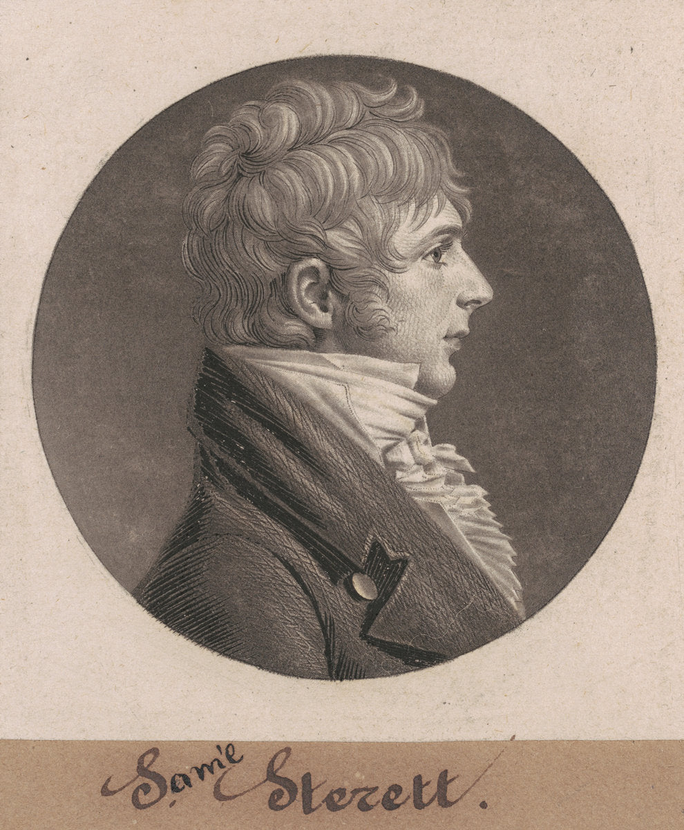 S. Sterett by Charles B. J. Févret de Saint-Mémin (French, 1770 - 1852), 16X12"(A3)Poster Print