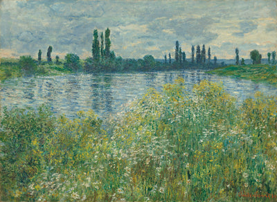 Banks of the Seine, Vétheuil by Claude Monet (French, 1840 - 1926), 16X12"(A3)Poster Print