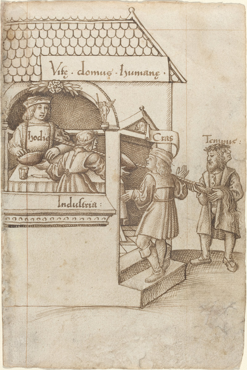 c. 1512/1515 by French early 16th Century ("Do Not Sit on the Grain Measure" [fol. 12 recto]), 16X12"(A3)Poster Print