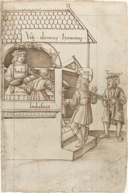 c. 1512/1515 by French early 16th Century ("Do Not Sit on the Grain Measure" [fol. 12 recto]), 16X12"(A3)Poster Print