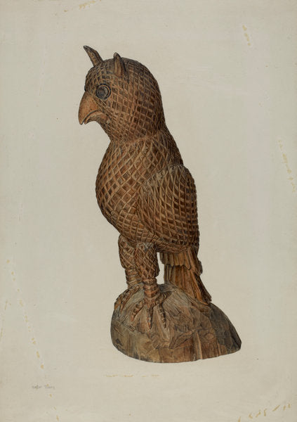 Owl by Hester Duany (American, 1891 - 1964), 16X12"(A3)Poster Print