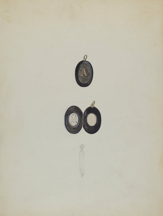 Locket by Vincent Burzy (American, active c. 1935), 16X12"(A3)Poster Print