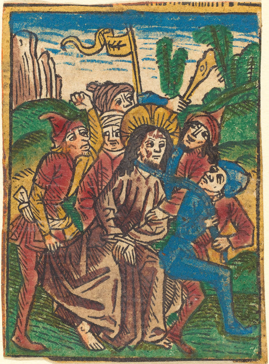 c. 1490 by German 15th Century (Christ lead to Prison), 16X12"(A3)Poster Print