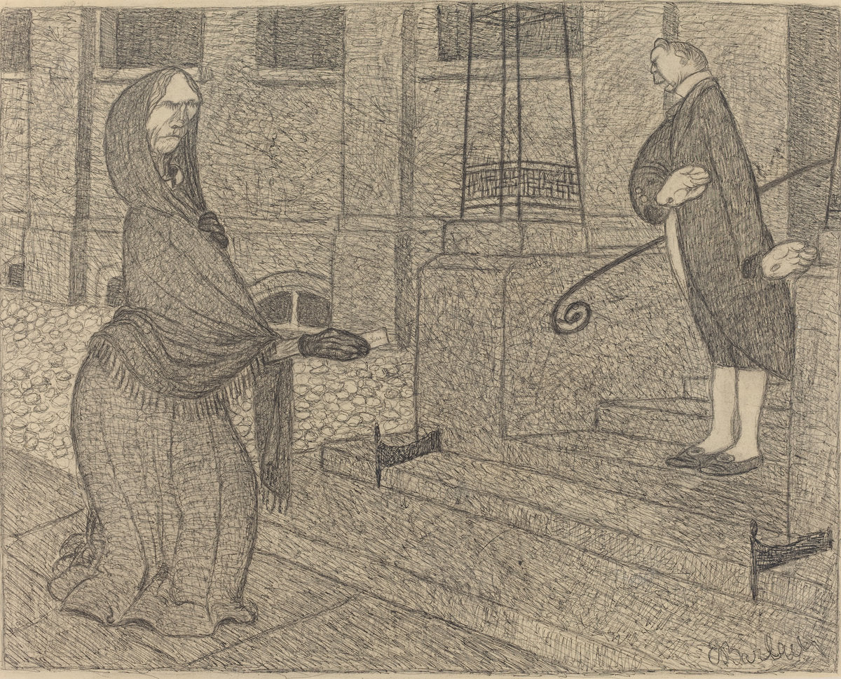 High-Class by Ernst Barlach (German, 1870 - 1938), 16X12"(A3)Poster Print