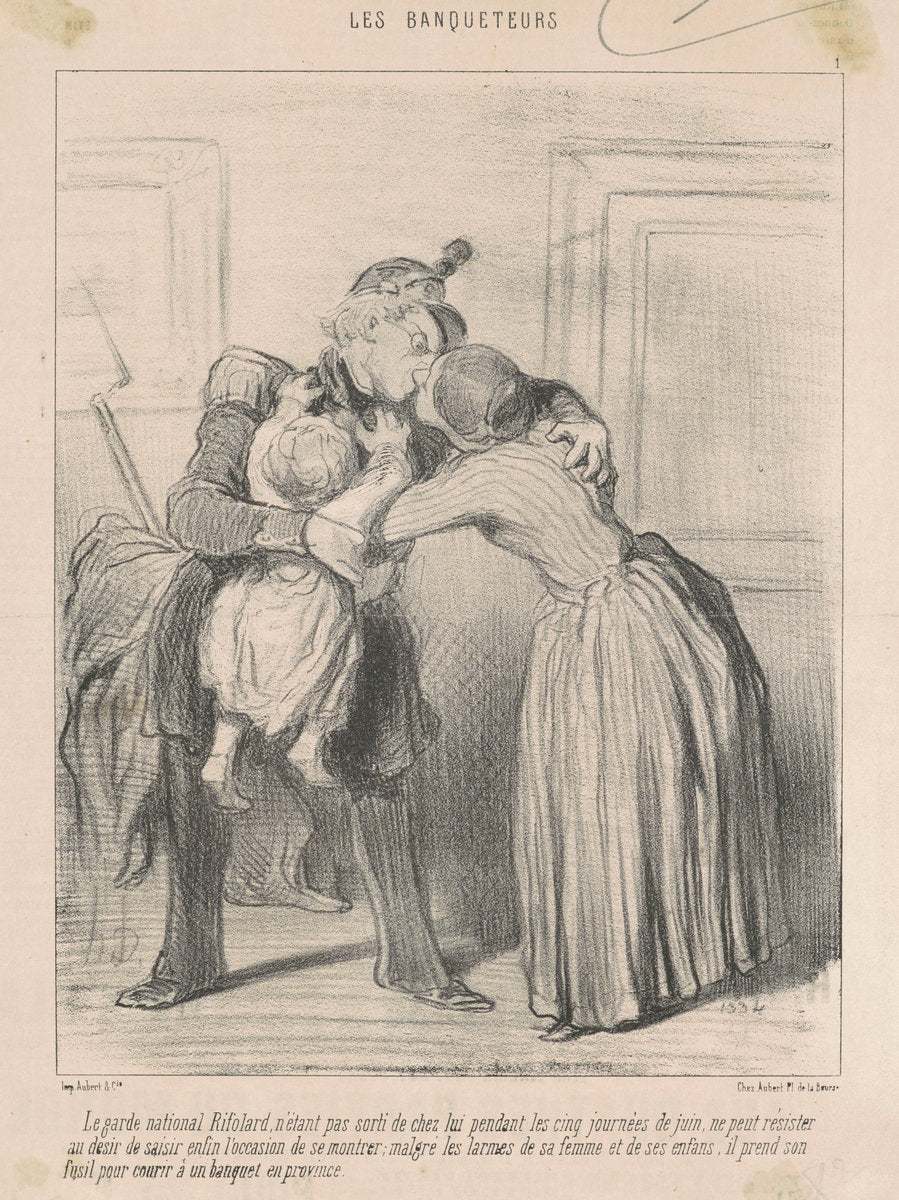 Le garde national Rifolard ... by Honoré Daumier (French, 1808 - 1879), 16X12"(A3)Poster Print