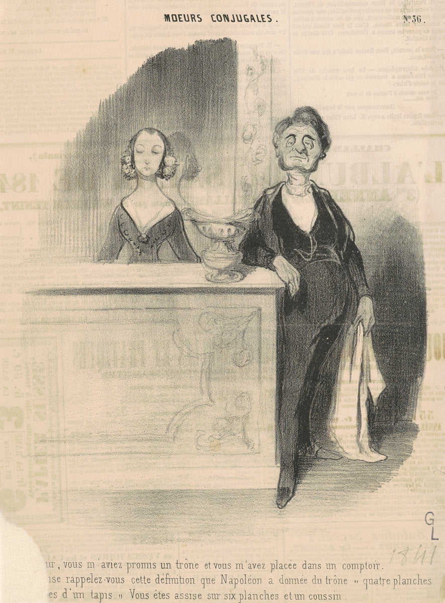 Arthur, vous m'aviez promis un trône... by Honoré Daumier (French, 1808 - 1879), 16X12"(A3)Poster Print