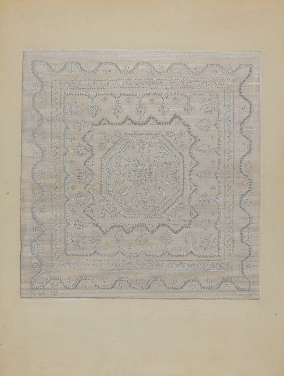 Candlewick Coverlet (Woven) by Jules Lefevere (American, active c. 1935), 16X12"(A3)Poster Print