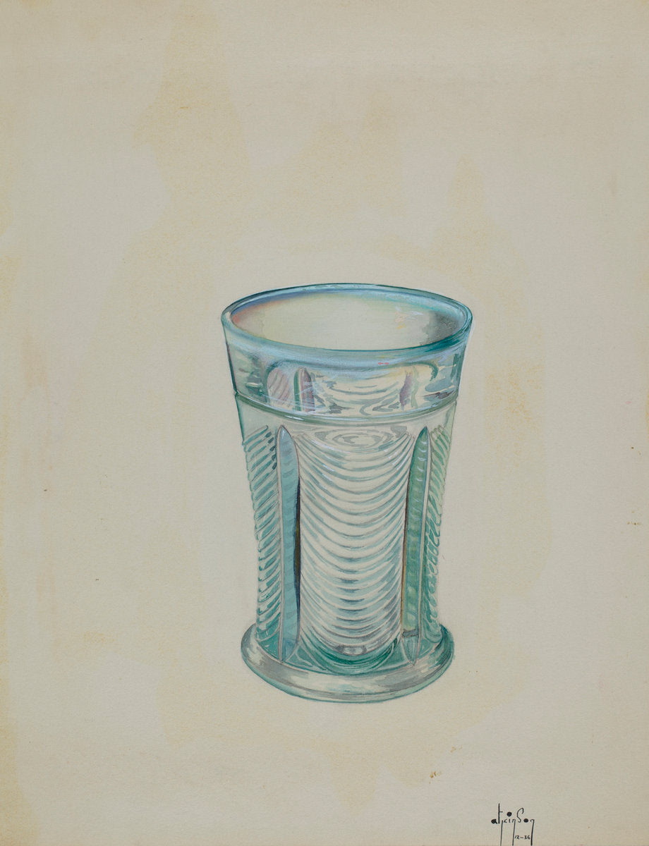 Water Glass by Ralph Atkinson (American, active c. 1935), 16X12"(A3)Poster Print