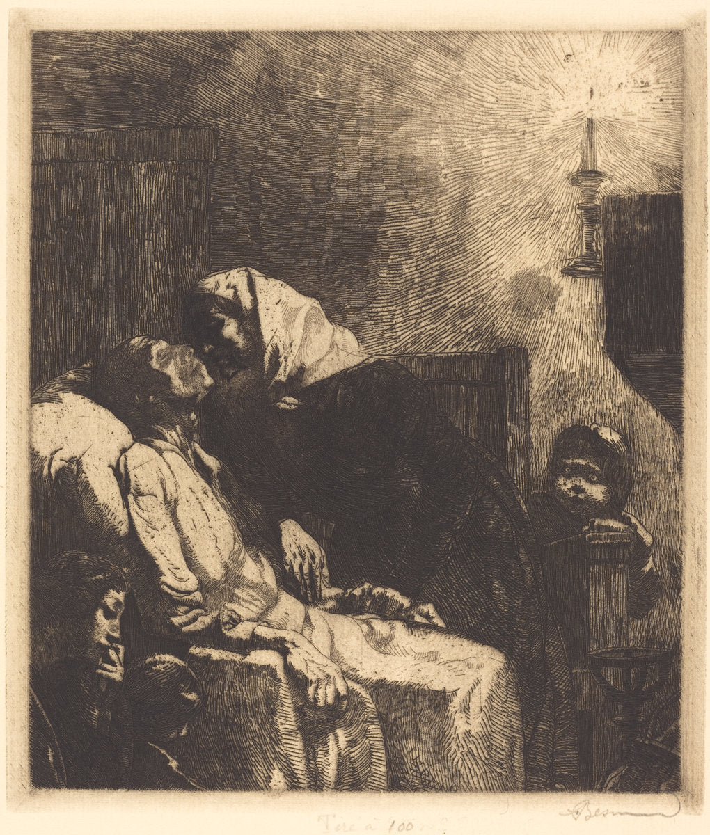 The End by Albert Besnard (French, 1849 - 1934), 16X12"(A3)Poster Print