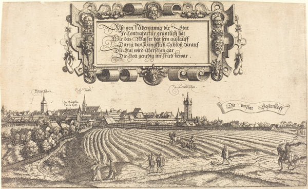 View of Nuremberg from the West [right section] by Hanns Lautensack (German, 1524 - 1561/1566), 16X12"(A3)Poster Print