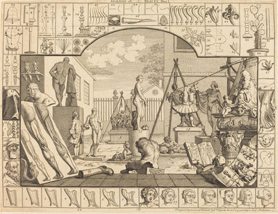 Analysis of Beauty: pl.1 by William Hogarth (English, 1697 - 1764), 16X12"(A3)Poster Print