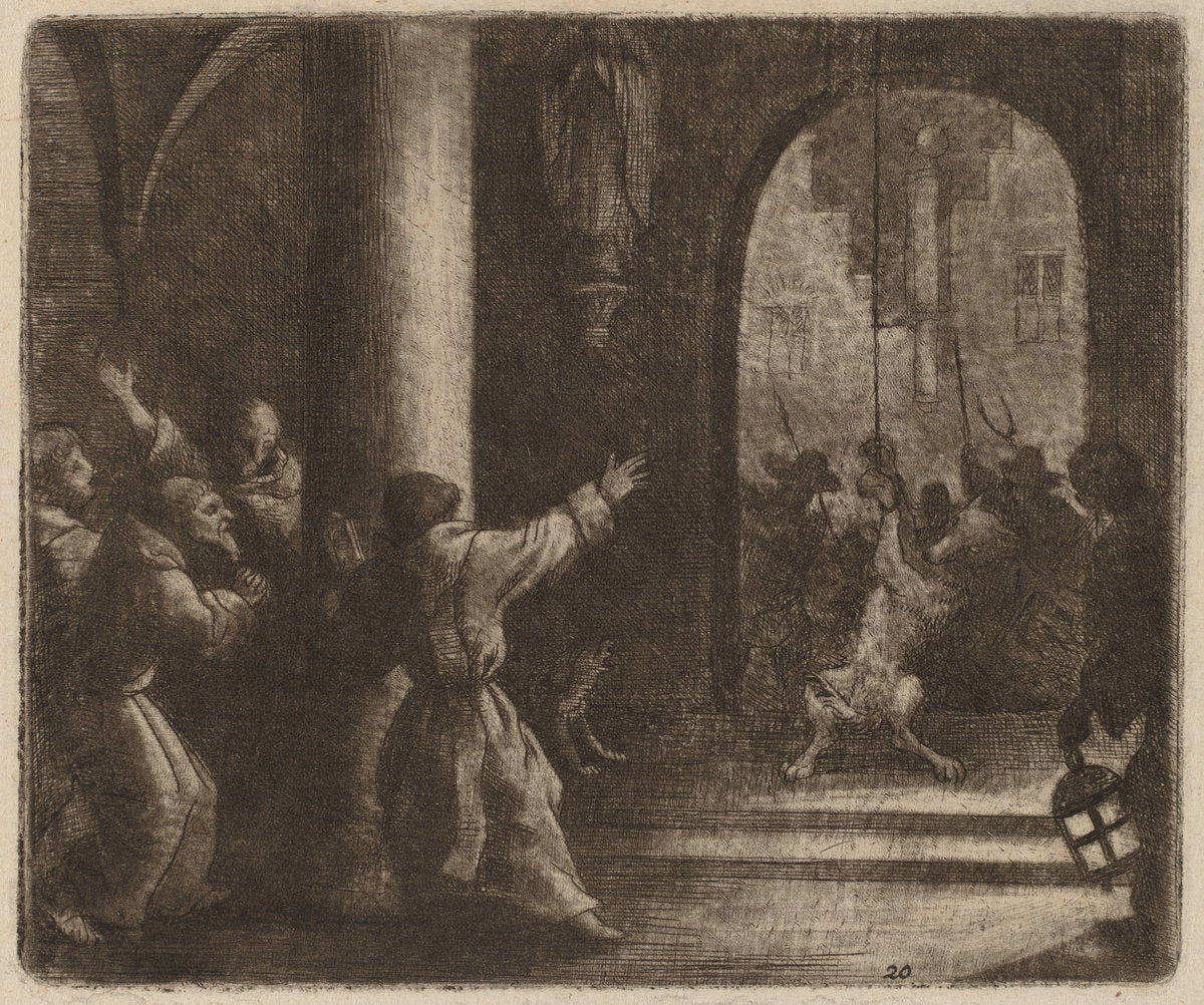 The Wolf and the Convent Bell by Allart van Everdingen (Dutch, 1621 - 1675), 16X12"(A3)Poster Print