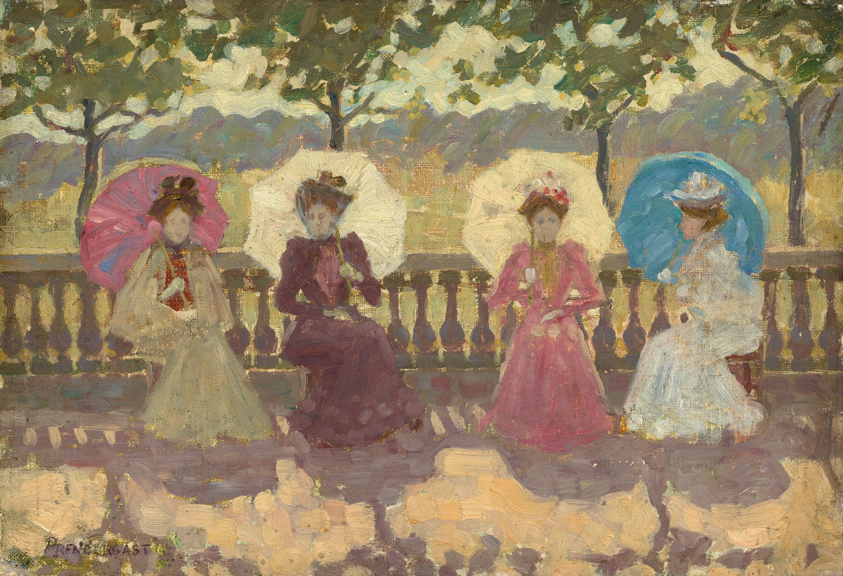In the Park, Paris by Maurice Brazil Prendergast (American, 1858 - 1924), 16X12"(A3)Poster Print