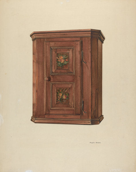 Zoar Cherry Bonnet Cabinet by Angelo Bulone (American, active c. 1935), 16X12"(A3)Poster Print