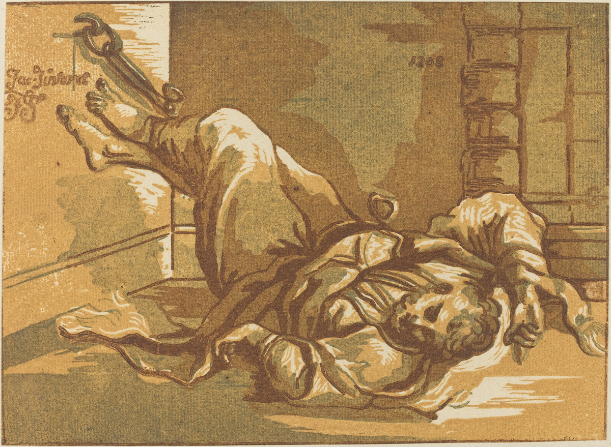 Man in Chains by John Skippe after Jacopo Tintoretto (British, 1742 - 1812), 16X12"(A3)Poster Print