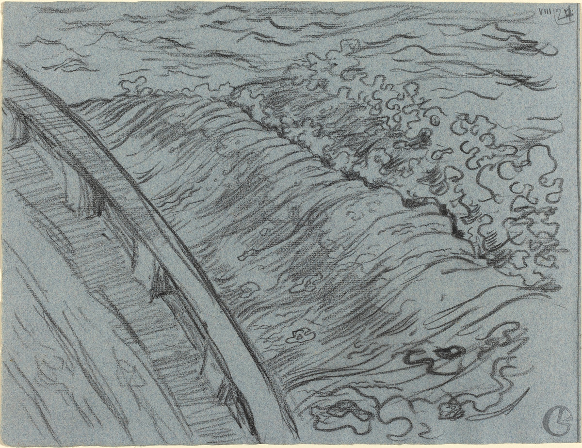 The Sea Off the Edge of a Boat, Brittany by Georges Lacombe (French, 1868 - 1916), 16X12"(A3)Poster Print