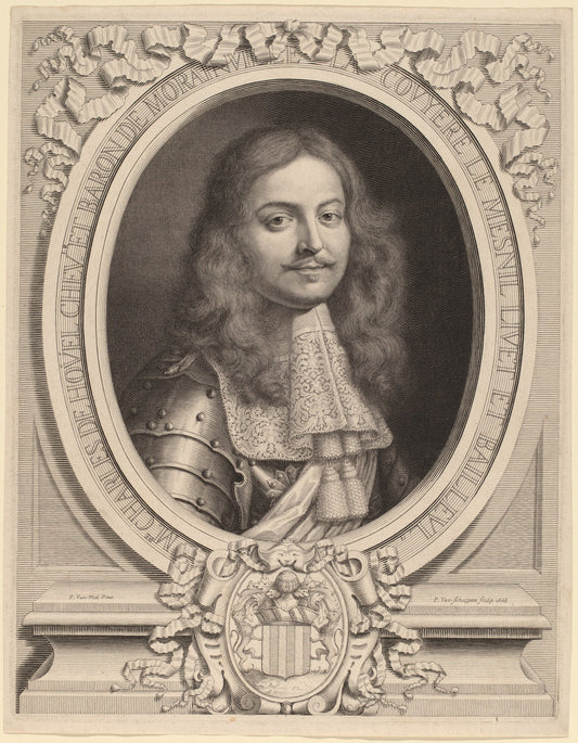 Charles de Houel de Morainville by Peter Ludwig van Schuppen after Pieter van Mol (Flemish, 1627 - 1702), 16X12"(A3)Poster Print