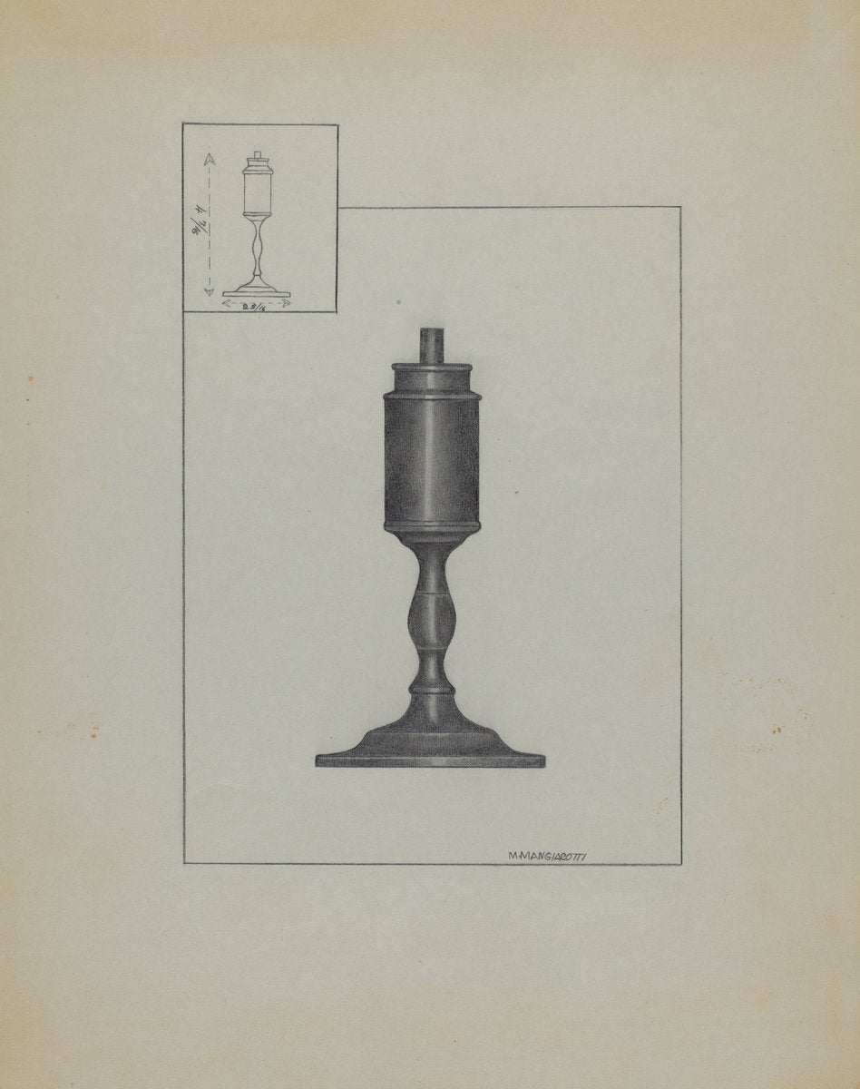 Lamp by Matthew Mangiacotti (American, active c. 1935), 16X12"(A3)Poster Print