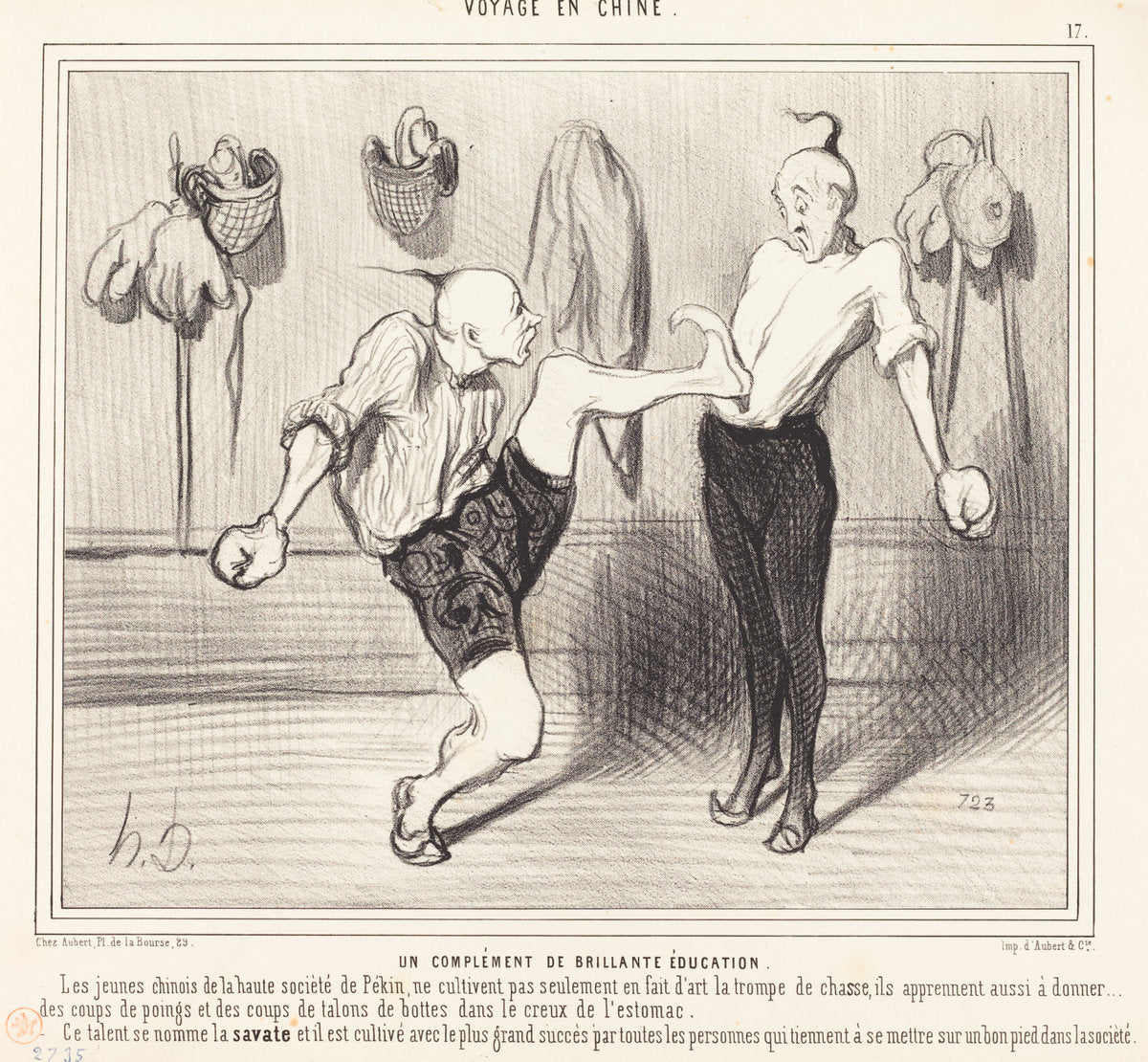 Un Complément de brillante éducation by Honoré Daumier (French, 1808 - 1879), 16X12"(A3)Poster Print