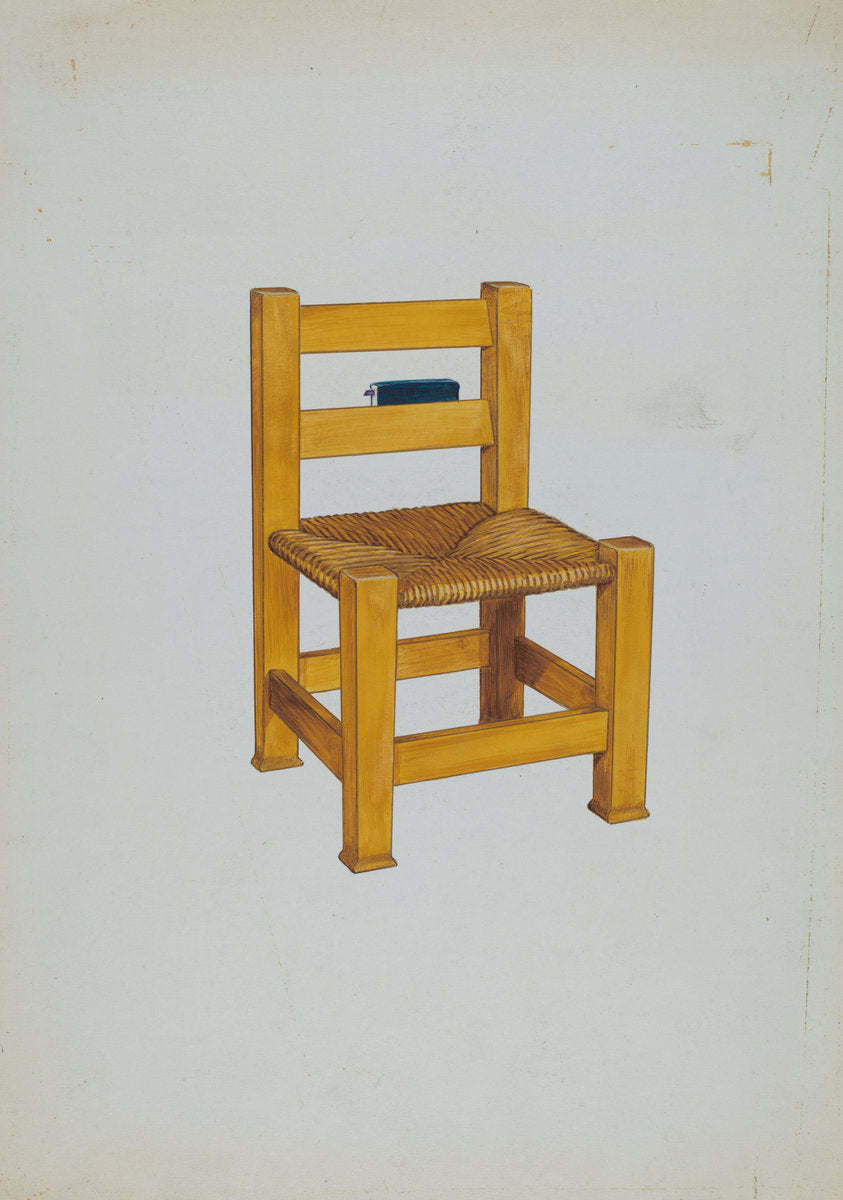 Church Chair by Florence Huston (American, active c. 1935), 16X12"(A3)Poster Print