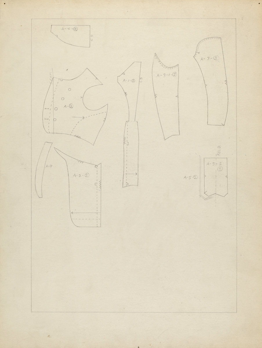 Sugar Merchant's Suit (Pattern) by Henry De Wolfe (American, active c. 1935), 16X12"(A3)Poster Print