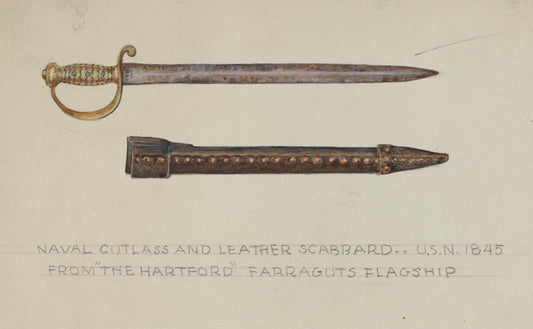 1935/1942 by American 20th Century (Cutlass and Leather Scabbard), 16X12"(A3)Poster Print