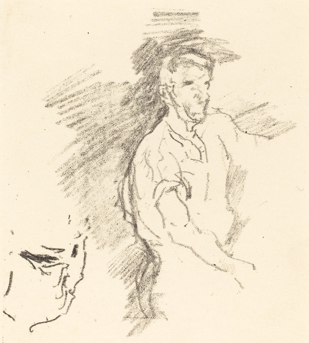 Sketch of a Blacksmith by James McNeill Whistler (American, 1834 - 1903), 16X12"(A3)Poster Print