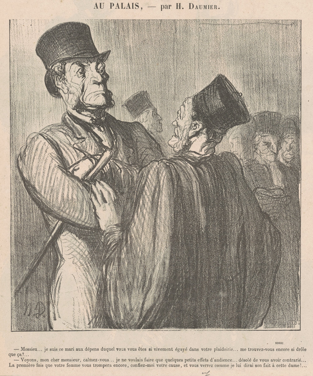 Mossieu ... je suis ce mari aux dépens duquel by Honoré Daumier (French, 1808 - 1879), 16X12"(A3)Poster Print