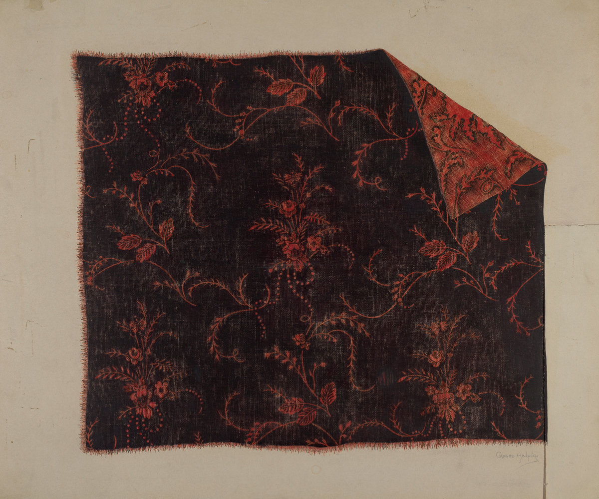 Textile by Grace Halpin (American, active c. 1935), 16X12"(A3)Poster Print