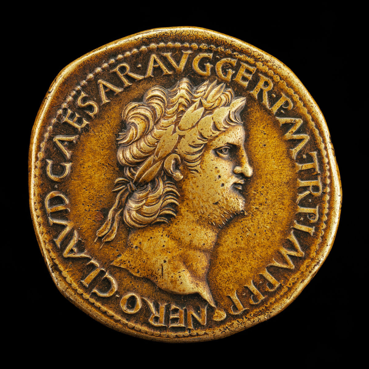 Nero, A.D. 37-68, Roman Emperor A.D. 54 [obverse] by Giovanni da Cavino (Paduan, 1500 - 1570), 16X12"(A3)Poster Print