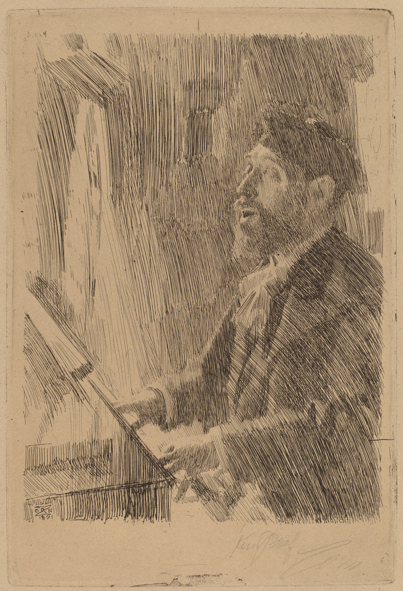 J.B. Faure by Anders Zorn (Swedish, 1860 - 1920), 16X12"(A3)Poster Print