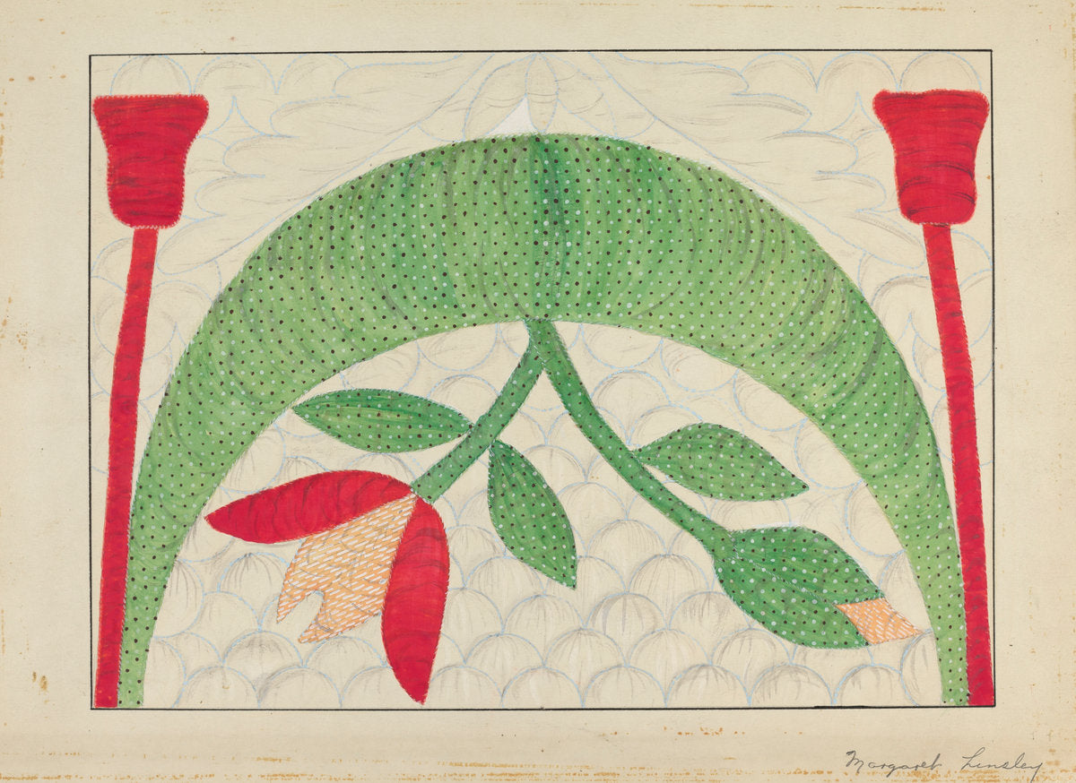 Quilt by Margaret Linsley (American, active c. 1935), 16X12"(A3)Poster Print