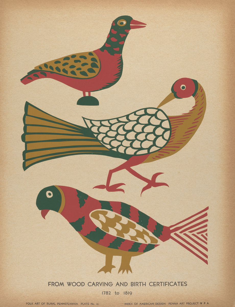 c. 1939 by American 20th Century (Plate 10: From the Portfolio "Folk Art of Rural Pennsylvania"), 16X12"(A3)Poster Print