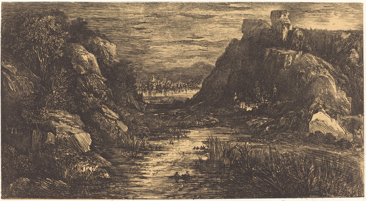 Cite Lointaine by Rodolphe Bresdin (French, 1822 - 1885), 16X12"(A3)Poster Print
