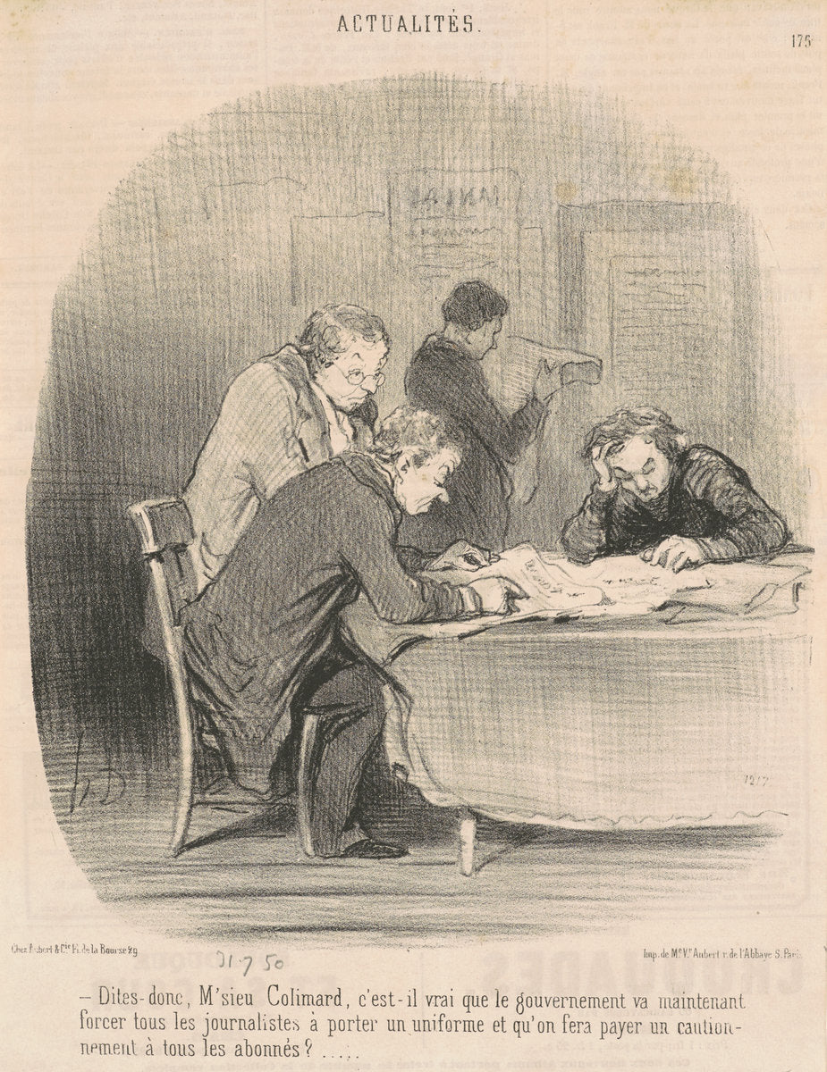 Dites donc, M'sieu Colimard ... by Honoré Daumier (French, 1808 - 1879), 16X12"(A3)Poster Print
