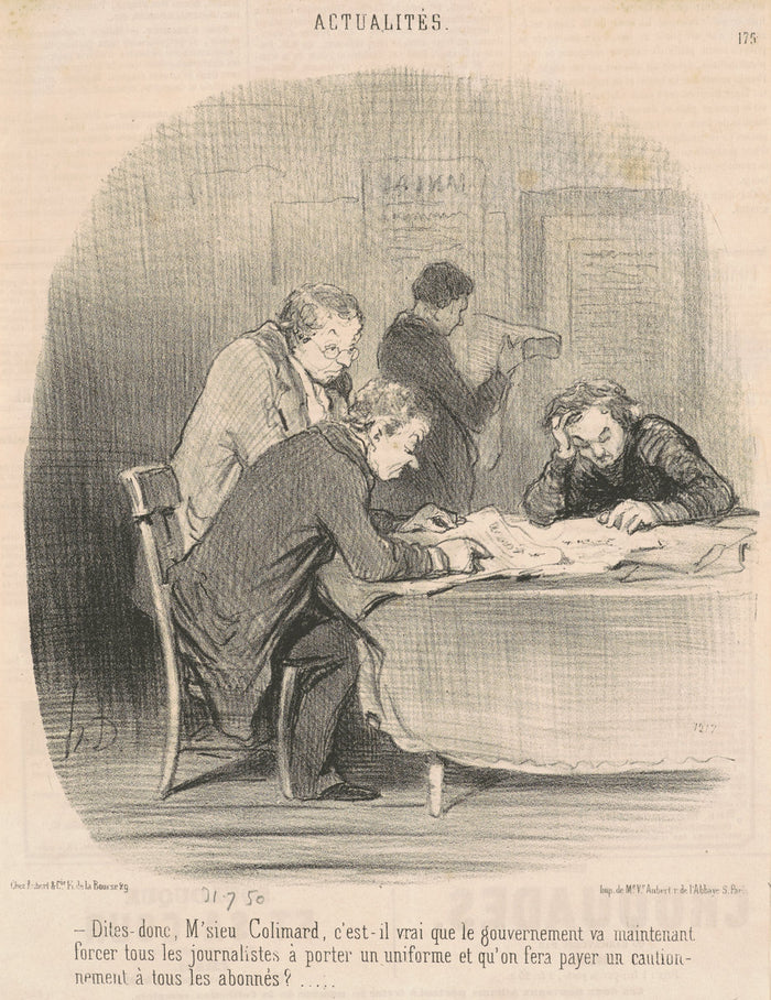 Dites donc, M'sieu Colimard ... by Honoré Daumier (French, 1808 - 1879), 16X12